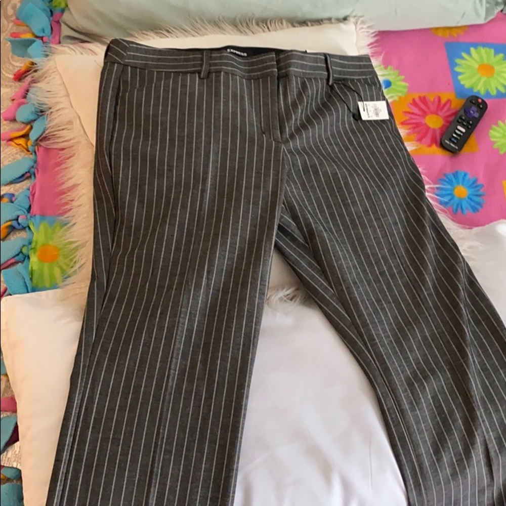 Gray pinstripe pants